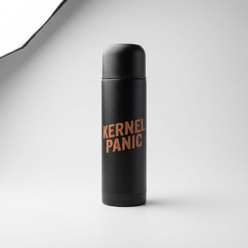 Kernel Panic Thermos — Keeps it hot until 04:12.